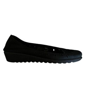THE FLEXX Black‎ Suede Perforated Flat